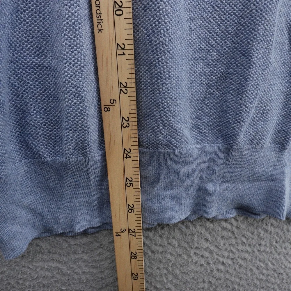 J Crew Long Sleeve Cotton Sweater Tee XL Blue Mens Lightweight‎ Crew Neck